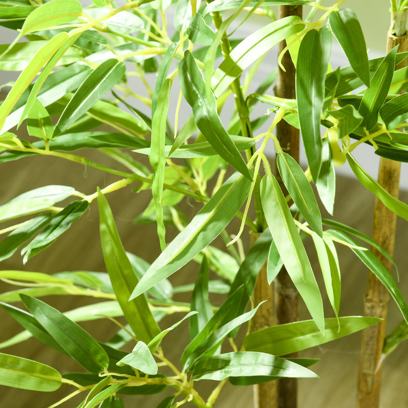 Pianta Artificiale di Bambù da Interno H120 cm con Vaso Verde-8