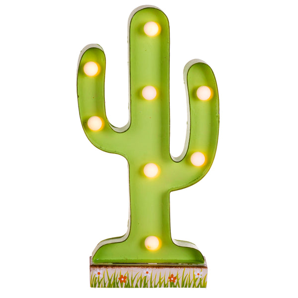 Lampe Cactus avec Lumières H 24 cm sconto