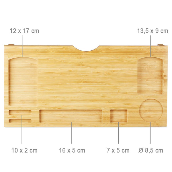 Support de moniteur 60x30x8 cm avec 7 compartiments en bois acquista