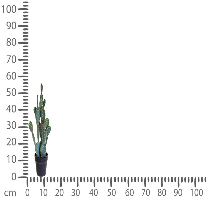 Pianta Artificiale Cactus Opunthia con Vaso H 56 cm-3
