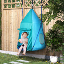 Altalena Tenda da Giardino per Bambini Ø100 cm Corde Regolabili Blu-2