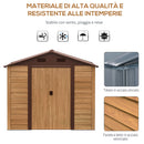 Casetta Box da Giardino Porta Utensili 196x236x208 cm in Acciaio Marrone-4