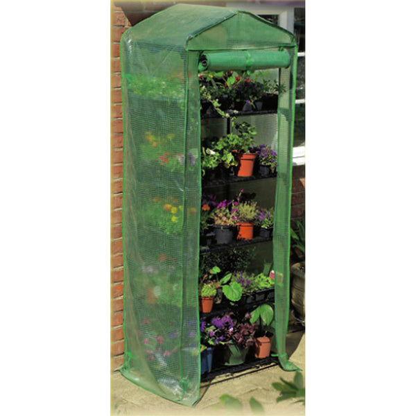 Serre de jardin à 5 étagères en acier peint et couvercle transparent Rainier online