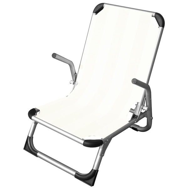 Chaise de plage en tissu Texilene blanc Chaise de bain de soleil pliante online