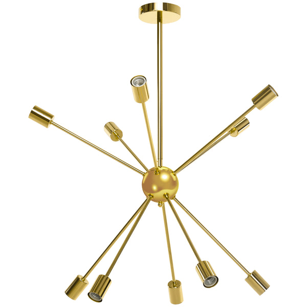 Lampada a Sospensione 65x65x78,5 cm con 10 Luci in Metallo Oro acquista