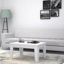 Tavolino basso da salotto 90x60x45 cm Coffee bianco-1
