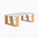 Tavolino da Soggiorno 105x60x40 cm in MDF Honey Bianco Rovere-2