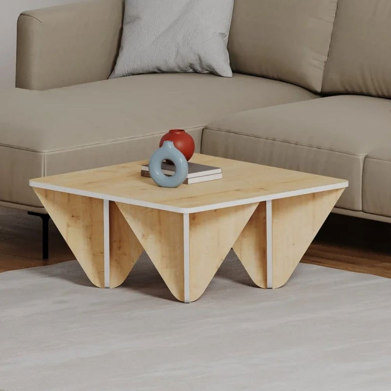 Tavolino design da salotto 80x80x38 cm Diamond rovere-3