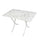 Table pliante 60x90x75 cm marbre blanc et pieds blancs