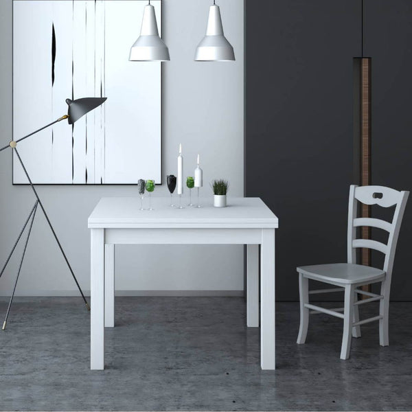 sconto Table extensible 90/180x90 cm Firenze frêne blanc