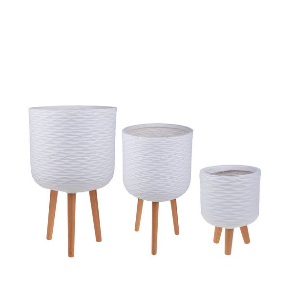 online Set de 3 Vases Pieds Hêtre 37 23 cm
