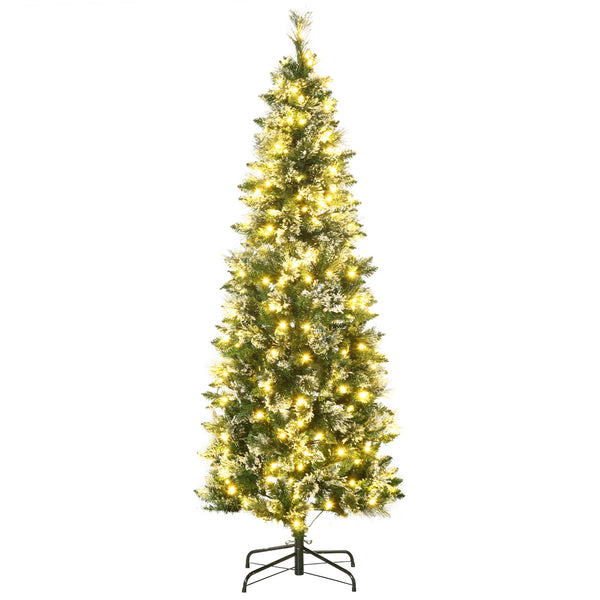 Sapin de Noël artificiel enneigé 180 cm 618 branches 240 lumières LED vertes online