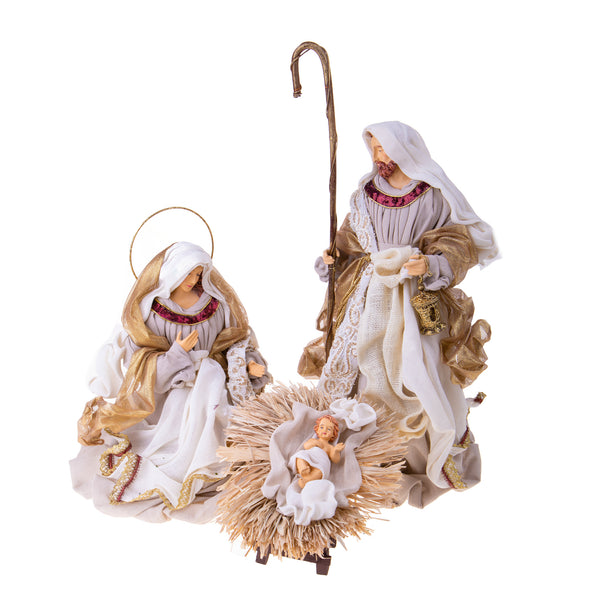 sconto Nativité 3 personnages 46 cm en résine