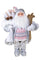 Père Noël avec Skis H60 cm Blanc/Rose