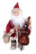 Père Noël avec Contrebasse Musique et Mouvement H46 cm Rouge/Gris