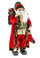 Père Noël avec Gliet Vert H45 cm Rouge/Vert