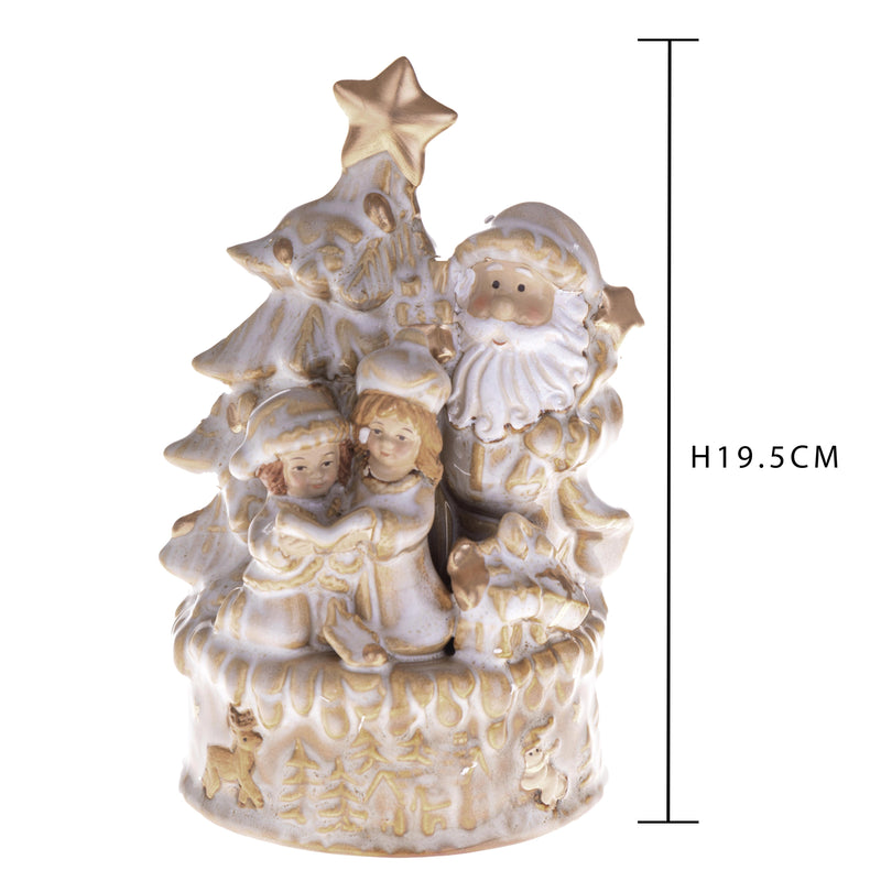 Babbo Natale Carillon H19,5 cm Beige-2