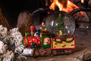 Carillon di Natale Locomotiva con Sfera in Vetro 25,5 cm in Resina-3