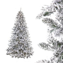 Albero di Natale Artificiale H230 cm Abete innevato 6670 Led e 1274 Tips -1