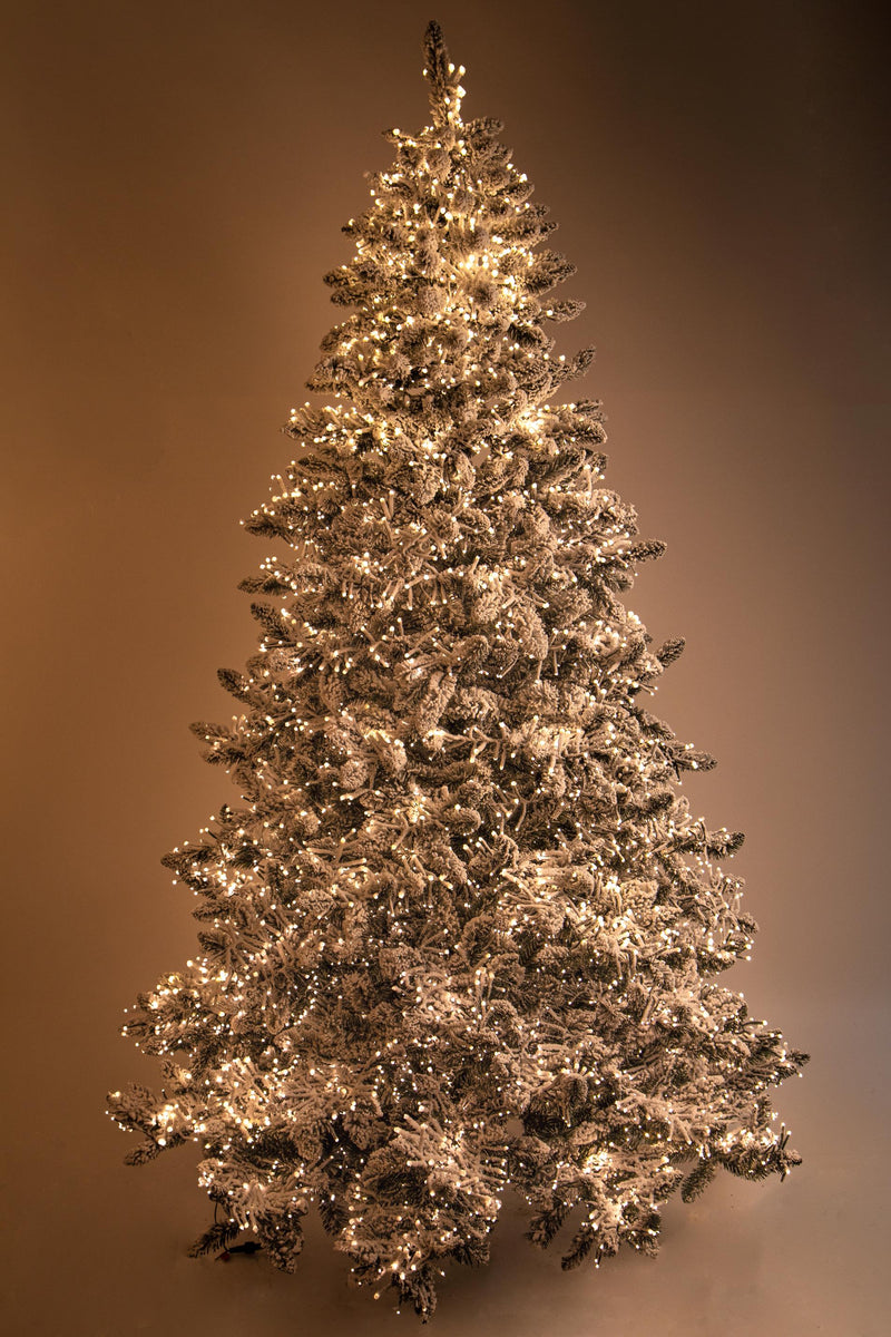 Albero di Natale Artificiale H230 cm Abete innevato 6670 Led e 1274 Tips -2