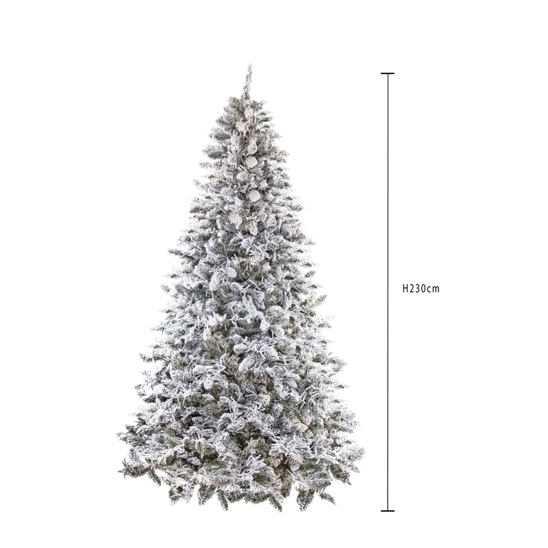 Albero di Natale Artificiale H230 cm Abete innevato 6670 Led e 1274 Tips -4