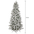 Albero di Natale Artificiale H230 cm Abete Cervino con Neve 1026 Tips Verde-2