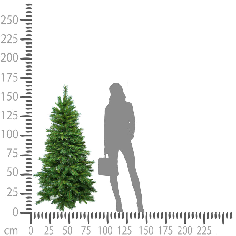 Albero di Natale Artificiale H168 cm Abete Mixed Slim 541 Tips Verde-3
