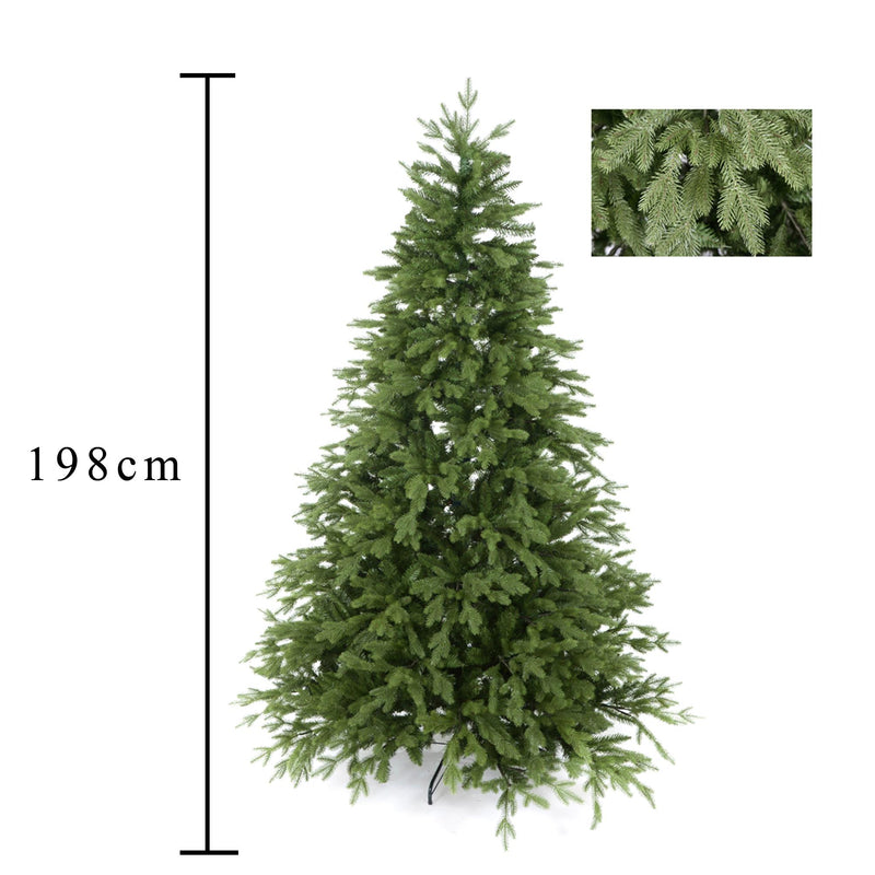 Albero di Natale Artificiale H198 cm Abete Cervino con 1200 Tips Verde-2