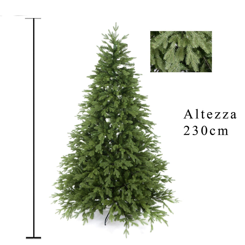 Albero di Natale Artificiale H230 cm Abete Cervino Large 1600 Tips Verde-2