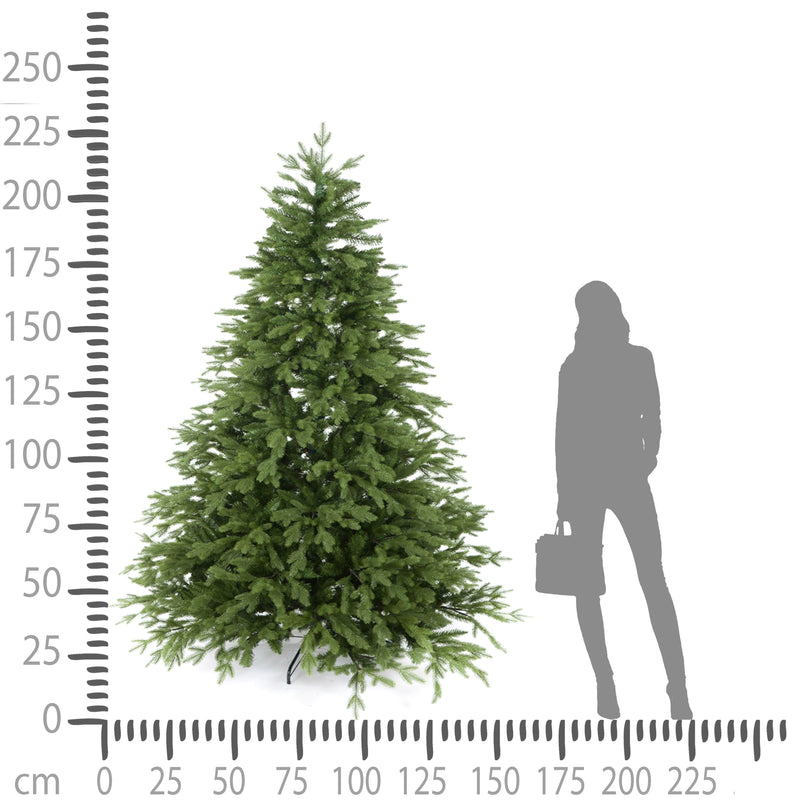 Albero di Natale Artificiale H230 cm Abete Cervino Large 1600 Tips Verde-3