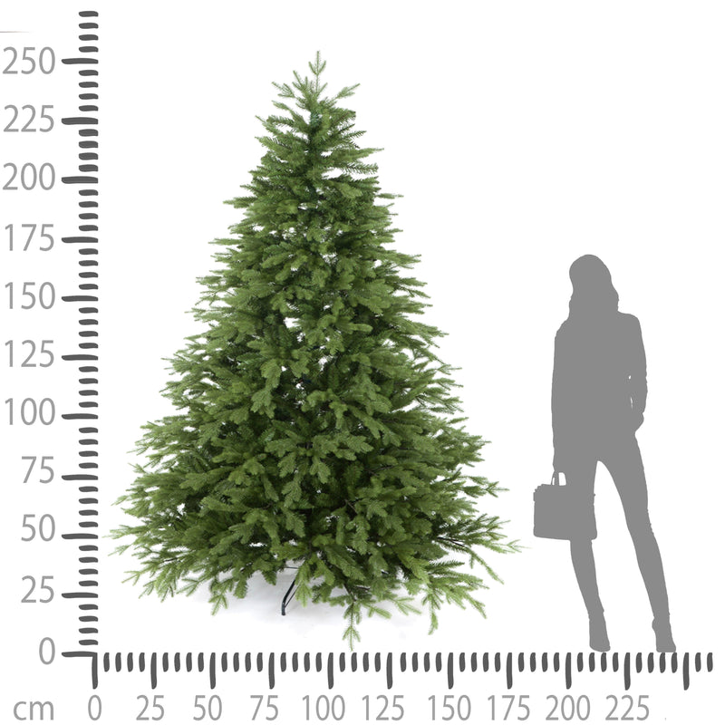 Albero di Natale Artificiale H260 cm Abete Cervino Large 2180 Tips Verde-3