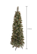 Albero di Natale Artificiale H150 cm Abete Slim Golden Green 242 Tips Verde-2