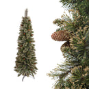 Albero di Natale Artificiale H150 cm Abete Slim Golden Green 242 Tips Verde-1