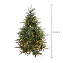Albero di Natale Artificiale H200 cm Abete Gran Sasso 2703 Tips 400 Led Verde-2