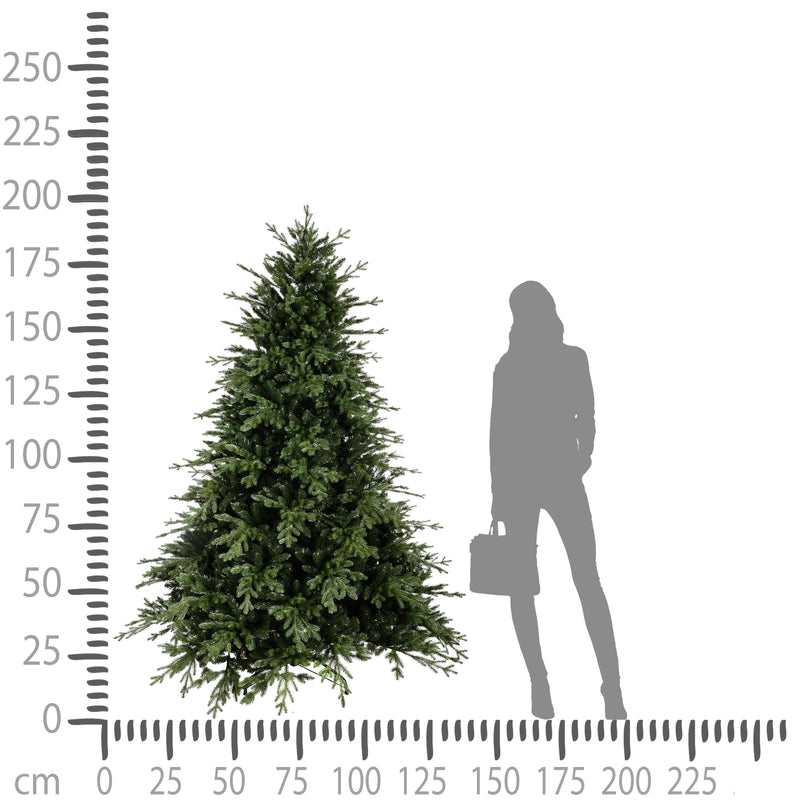 Albero di Natale Artificiale H198 cm Abete Monterosa con 3479 Tips Verde-4