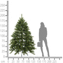 Albero di Natale Artificiale a Metà H210 cm Abete con 718 Tips Verde-3