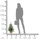 Mini Albero di Natale Artificiale H65 cm Abete innevato con Pigne 65 Tips Verde-3