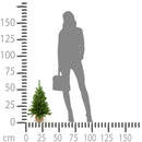 Set 2 Mini Albero di Natale Artificiale H65 cm Abete con Sacco 64 Tips Verde-3