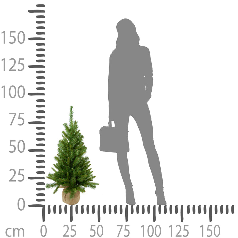 Mini Albero di Natale Artificiale Abete H91 cm con Sacco 154 Tips Verde-3